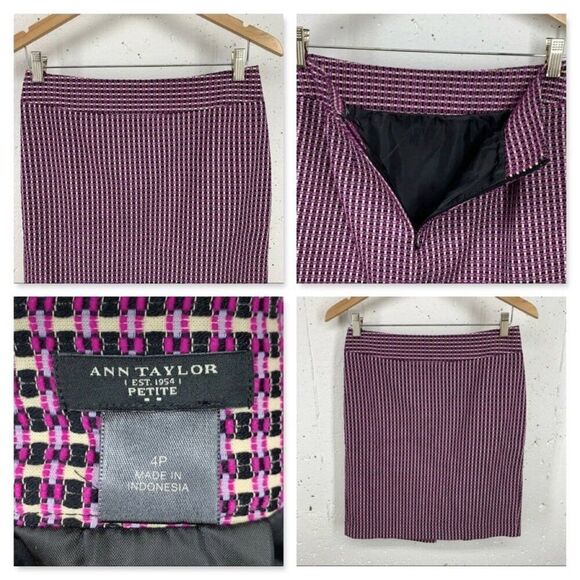 Lot of 3 Ann Taylor & Loft Women's Size 4P Petite 2 Skirts and Rust Dress - Picture 8 of 16